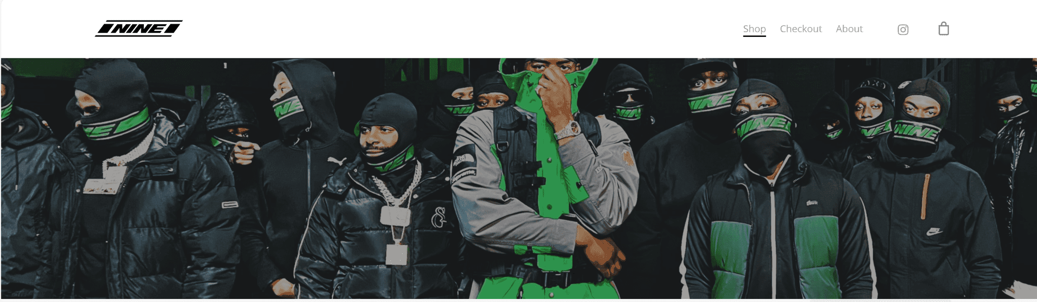 Home Landing Page for Nine Clothing E-Commerce A2ZTECH