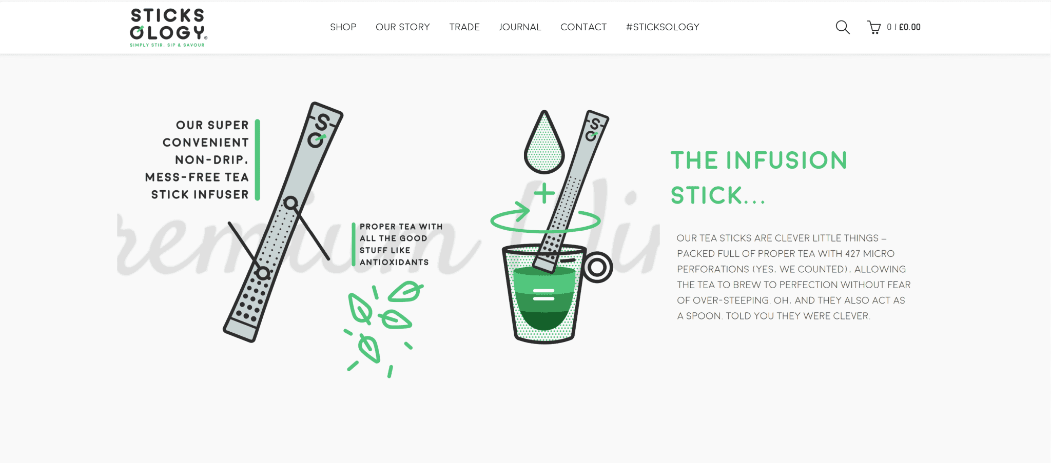 Sticksology Home Landing Page Website Example A2ZTECH